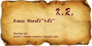 Kass Renátó névjegykártya