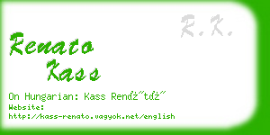 renato kass business card